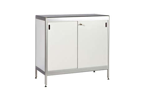 Lockable counter, white, H: 96 W: 98.5 D: 46.5 cm 